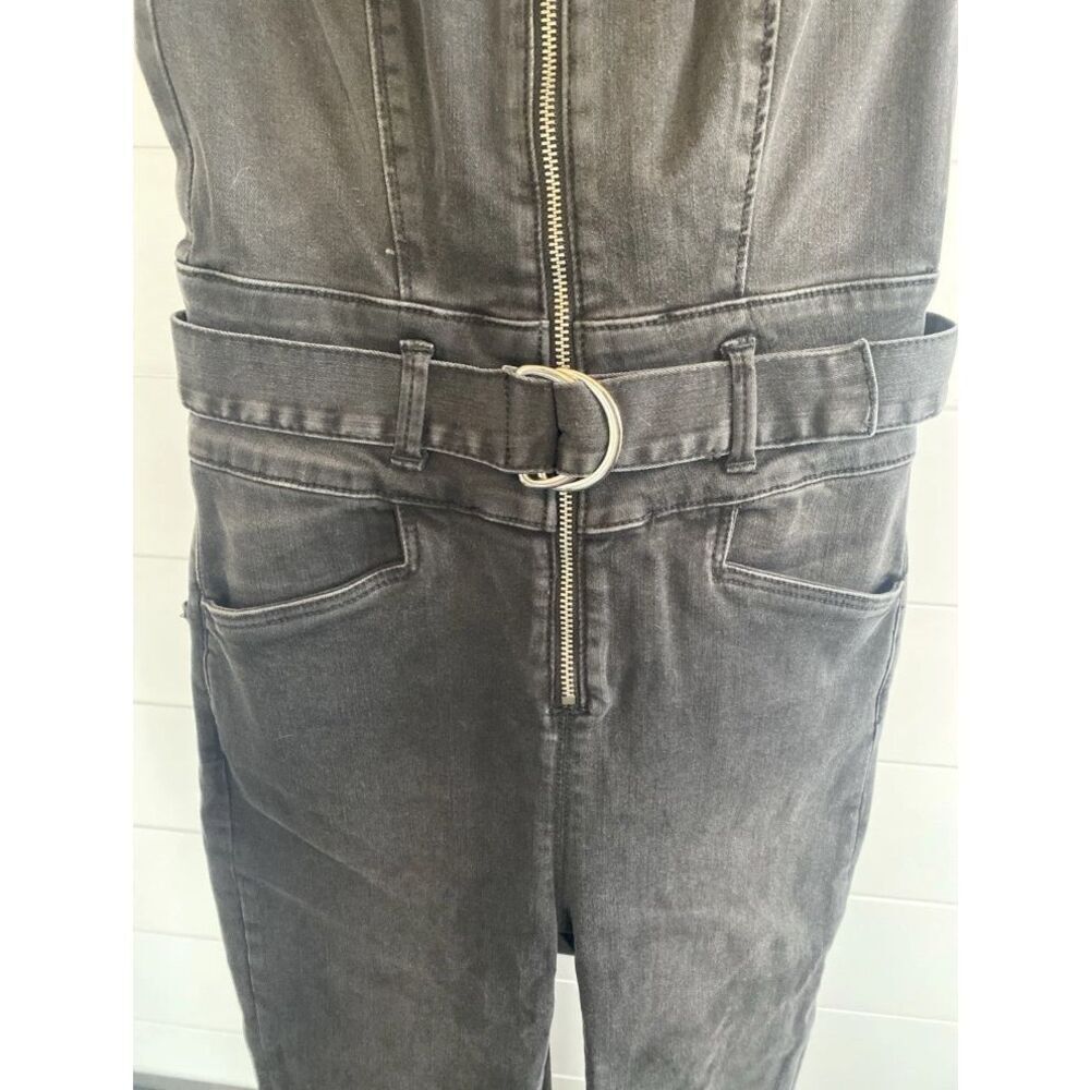 PAIGE Laurel Canyon belted denim jumpsuit Dark Twilight Size 00 NWT/001 - Picture 8 of 13